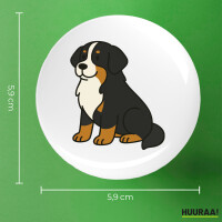 Button Berner Sennenhund Comic Berner rund