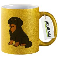 Glitzertasse Hovawart Comic Hovi 330ml