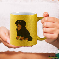Glitzertasse Hovawart Comic Hovi 330ml