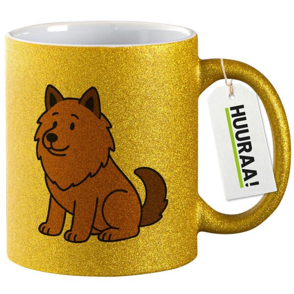 Glitzertasse Eurasier Comic Euri 330ml