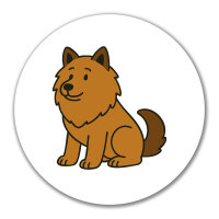 Aufkleber Eurasier Comic Euri 10cm rund