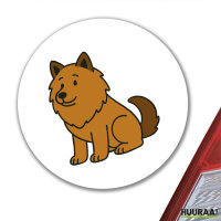 Aufkleber Eurasier Comic Euri 10cm rund