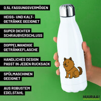 Edelstahl-Trinkflasche Eurasier Comic Euri 500ml Wasserflasche