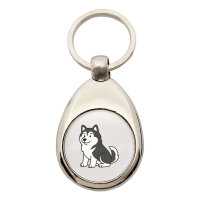 Schlüsselanhänger Alaskan Malamute Comic Mali