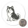 Magnet Alaskan Malamute Comic Mali 59mm Kühlschrankmagnet