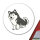 Aufkleber Alaskan Malamute Comic Mali 10cm rund