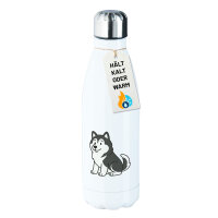 Edelstahl-Trinkflasche Alaskan Malamute Comic Mali 500ml...