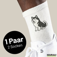 Unisex Socken Alaskan Malamute Comic Mali...