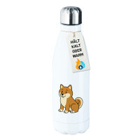 Edelstahl-Trinkflasche Shiba Inu Comic Shibi 500ml...