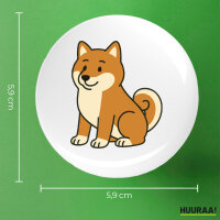 Button Shiba Inu Comic Shibi rund
