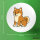 Button Shiba Inu Comic Shibi rund
