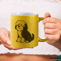 Glitzertasse Tibet Terrier Comic Tibi 330ml