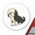 Aufkleber Tibet Terrier Comic Tibi 10cm Sticker
