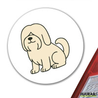 Aufkleber Lhasa Apso Comic Lhasie 10cm Sticker