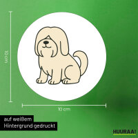 Aufkleber Lhasa Apso Comic Lhasie 10cm Sticker