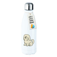 Edelstahl-Trinkflasche Lhasa Apso Comic Lhasie 500ml...