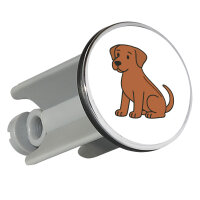 Waschbeckenstöpsel Rhodesian Ridgeback Comic Ridgey 4cm