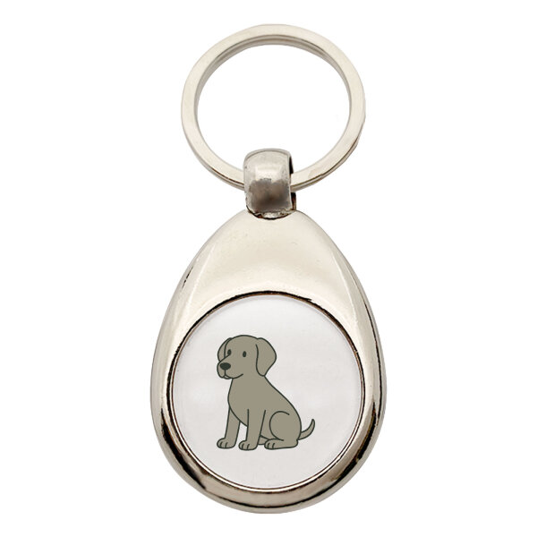 Schlüsselanhänger Weimaraner Comic Weimi Schlüsselring