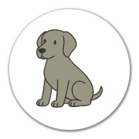 Aufkleber Weimaraner Comic Weimi 10cm rund
