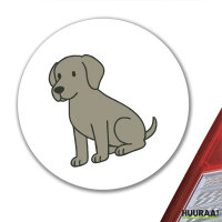 Aufkleber Weimaraner Comic Weimi 10cm rund