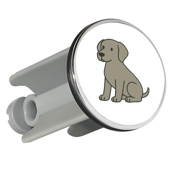 Waschbeckenstöpsel Weimaraner Comic Weimi 4cm Abflussstopfen