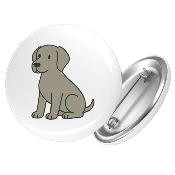 Button Weimaraner Comic Weimi