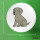 Button Weimaraner Comic Weimi rund