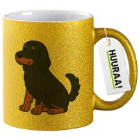 Glitzertasse Gordon Setter Comic Gordi 330ml