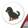 Aufkleber Gordon Setter Comic Gordi 10cm rund
