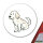 Aufkleber English Setter Comic Setti 10cm Sticker