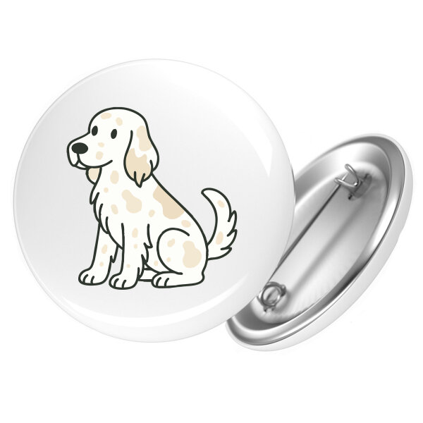 Button English Setter Comic Setti