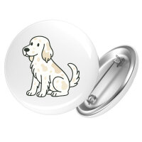 Button English Setter Comic Setti rund