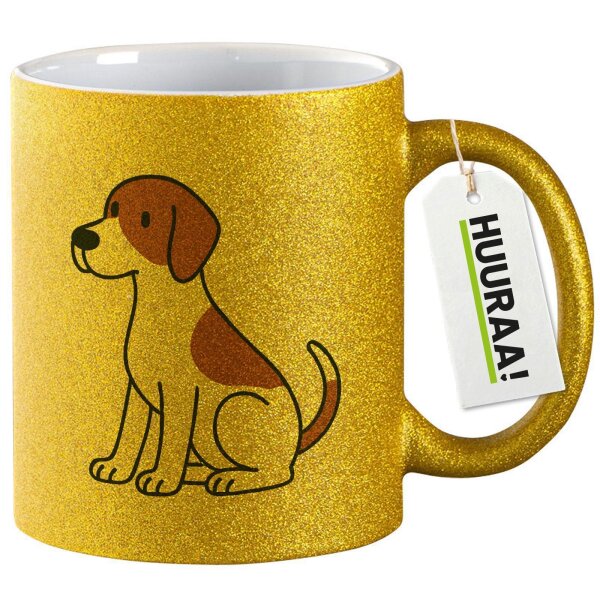 Glitzertasse Pointer Comic Pointy 330ml