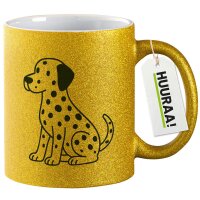 Glitzertasse Dalmatiner Comic Dotti 330ml