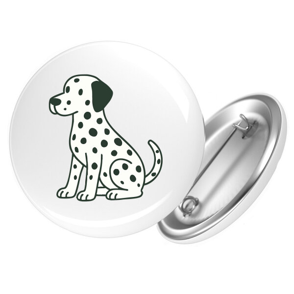 Button Dalmatiner Comic Dotti rund
