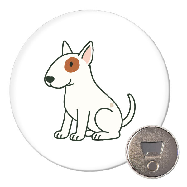 Magnet Bullterrier Comic Bulli 59mm Kühlschrankmagnet