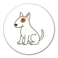 Aufkleber Bullterrier Comic Bulli 10cm Sticker