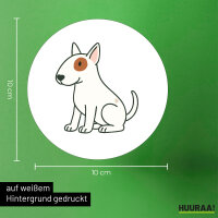 Aufkleber Bullterrier Comic Bulli 10cm Sticker
