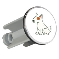 Waschbeckenstöpsel Bullterrier Comic Bulli 4cm