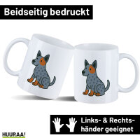 Kaffeetasse Australian Cattle Dog Comic Heeler 330ml