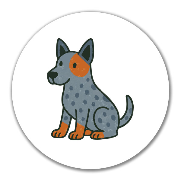 Aufkleber Australian Cattle Dog Comic Heeler 10cm Sticker