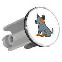 Waschbeckenstöpsel Australian Cattle Dog Comic...