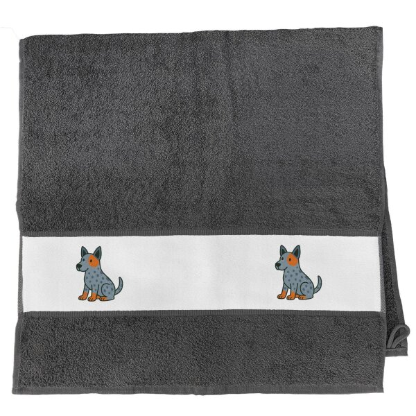 Handtuch Australian Cattle Dog Comic Heeler 50x100cm