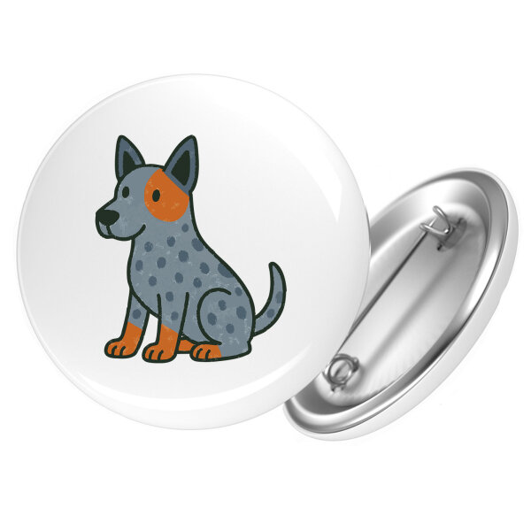 Button Australian Cattle Dog Comic Heeler