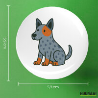 Button Australian Cattle Dog Comic Heeler