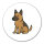 Aufkleber Malinois Comic Malis 10cm rund