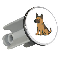 Waschbeckenstöpsel Malinois Comic Malis 4cm