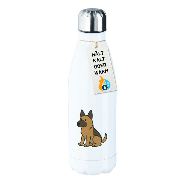 Edelstahl-Trinkflasche Malinois Comic Malis 500ml Wasserflasche