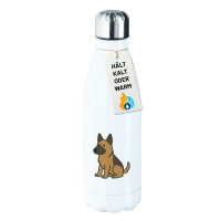 Edelstahl-Trinkflasche Malinois Comic Malis 500ml...