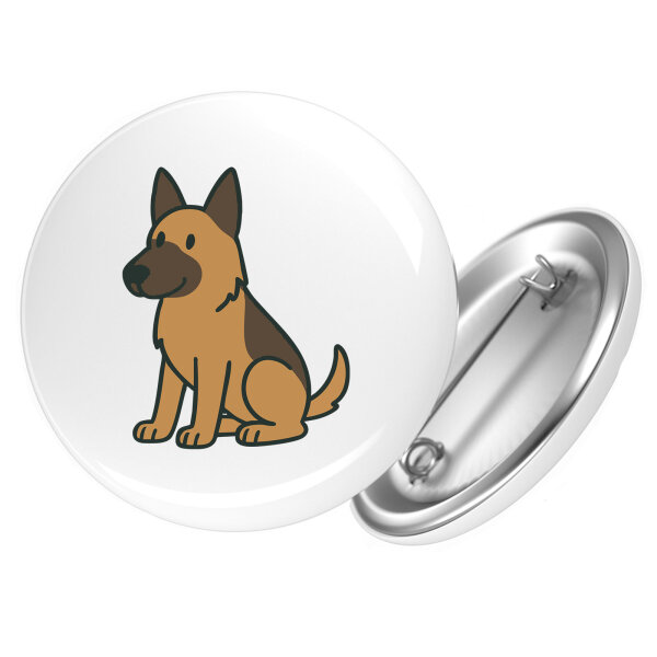 Button Malinois Comic Malis rund